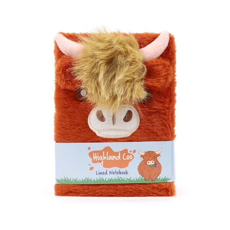 Highland Coo Cow Plush A5 Notebook