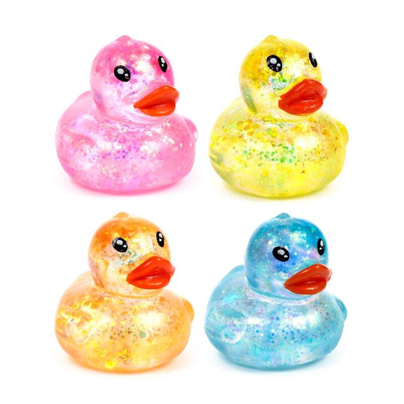 Maltose Squeezy Glitter Duck Stress Toy