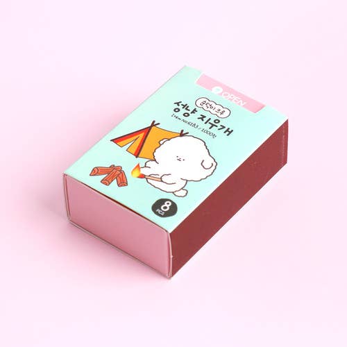 Unique Design Stationery- Matches Shape Eraser 8Pcs 1 Box