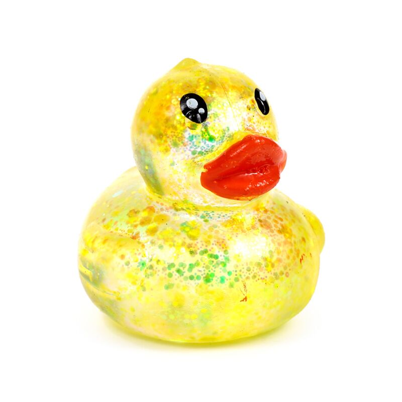Maltose Squeezy Glitter Duck Stress Toy